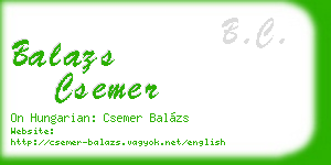 balazs csemer business card